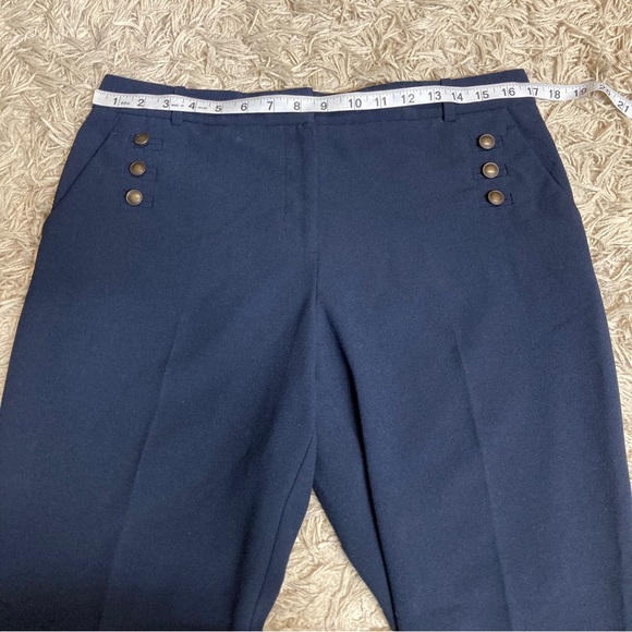 The Limited Navy Blue Sailor Front Cassidy Fit Crop Pants No Tag Medium - Picture 5 of 8